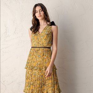 Lulus Pleated Midi Dress